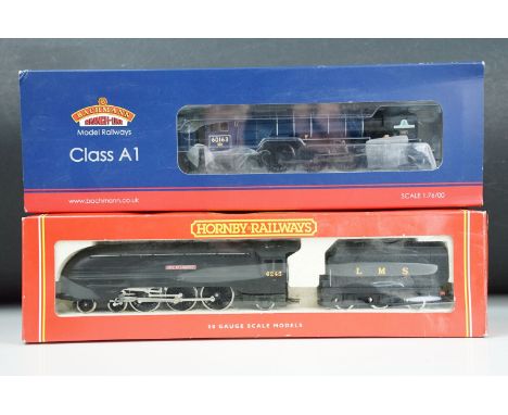 Two boxed OO gauge locomotives to include ltd edn Hornby R2092 LMS 4-6-2 Coronation Class Locomotive City of London and Bachm
