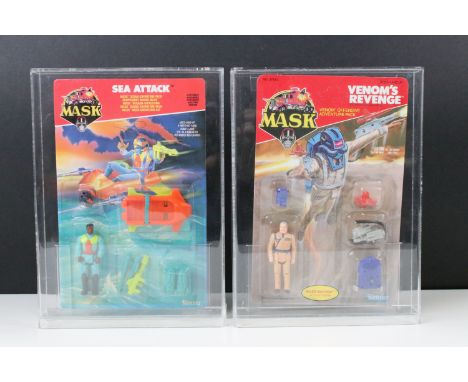 MASK - Two carded Kenner MASK figure sets to include Venom's Revenge featuring Miles Mayhem, and Sea Attack featuring Hondo M