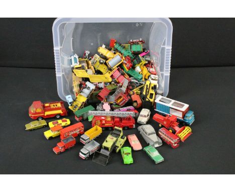 Collection of mixed playworn diecast models to include Corgi Juniors Whizzwheels, Matchbox, Dinky, Matchbox Super Kings, Matt