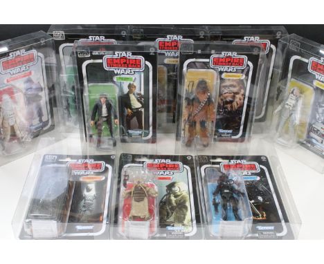 Star Wars - 17 Carded Hasbro Kenner Star Wars The Empire Strikes Back 40th Anniversary figures to include Princess Leia of Or