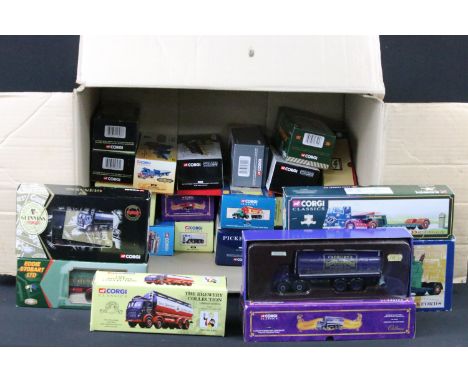 24 Boxed Corgi haulage diecast models to include 12101 Cadbury's Dairy Milk Chocolate, 16001 The Whiskey Collection John Jame