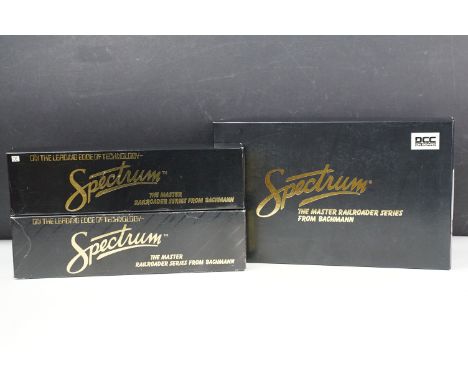 Three boxed Bachmann Spectrum HO gauge locomotives to include DCC On Board 83604 2-8-0 Loco WM #761 Fireball, 81400 EMC Gas E