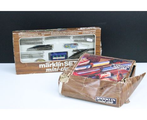 Two boxed Marklin Mini Club sets to include Set E 8191 Extension Set and 8902 , both complete, showing box wear