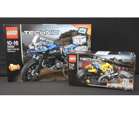 Lego - Two boxed Lego Technic sets to include 42063 BMW R 1200 GS Adventure and 42058 Stunt Bike, both sealed and ex