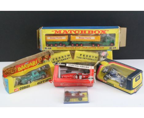 Six boxed / cased diecast models to include Corgi Gift Set 7 Daktari, Corgi Major 1147 Scammell Handyman Mk. 3 Tractor Unit A