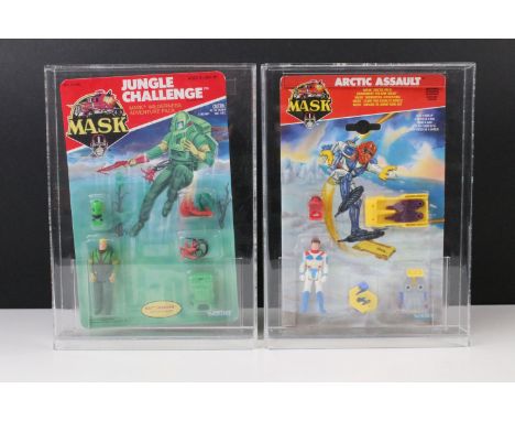 MASK - Two carded Kenner MASK figure sets to include Arctic Assault featuring Calhoun Burns and Jungle Challenge featuring Ma