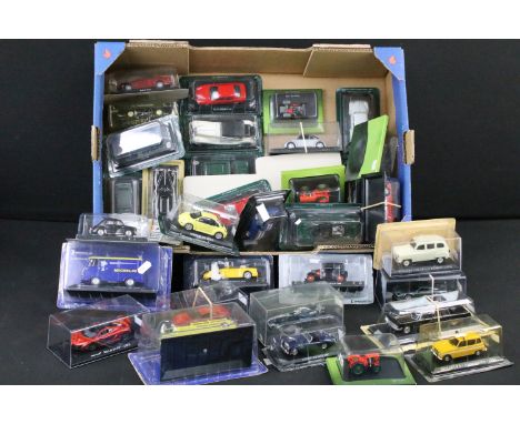 Collection of 44 boxed / cased / carded magazine diecast models to include various DelPrado models to include Citroen 2CV, 19