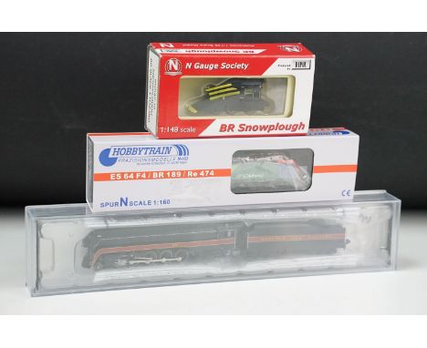 Three cased / boxed N gauge locomotives to include Bachmann Spectrum 82155 4-8-4 Class J Steam loco Norfolk &amp; Western Cla