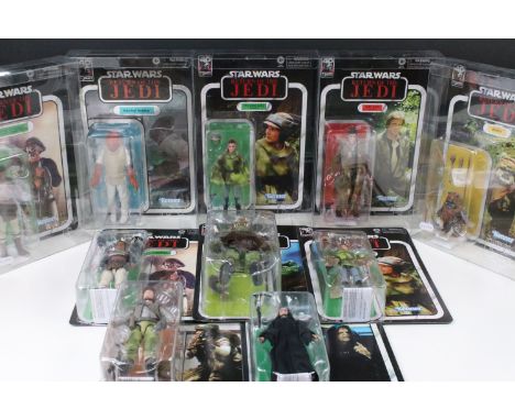 Star Wars - 10 Carded Hasbro Kenner Star Wars 40th Anniversary Return of the Jedi figures to include Rebel Commando, Gamorrea