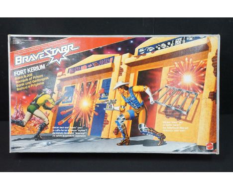Bravestarr - Sealed boxed Mattel Bravestarr 3145 Fort Kerium Bank &amp; Jail play set, box vg condition