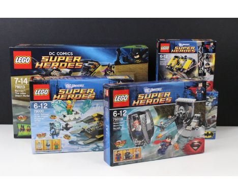 Lego - Five sealed DC Universe Super Heroes Lego sets featuring 6858 Catwoman Catcycle City Chase, 76000 Arctic Batman vs. Mr