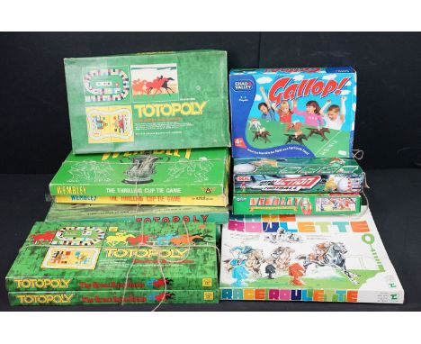 11 Boxed board games to include 5 x Totopoly, Ideal Total Action Football, Chad Valley Gallop, Race Roulette, Gibsons Games W