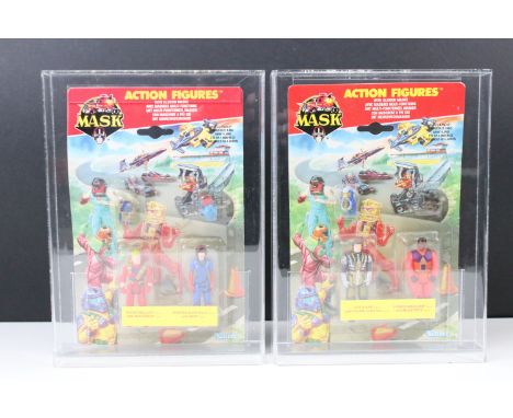 MASK - Two carded Kenner MASK Action Figure sets to include Ace Riker with Cruise Control and Hondo Maclean with Blaster II, 