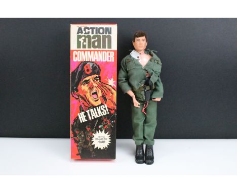 Action Man - Boxed Palitoy Action Man Commander figure with original instructions and complete with accessories, figures and 