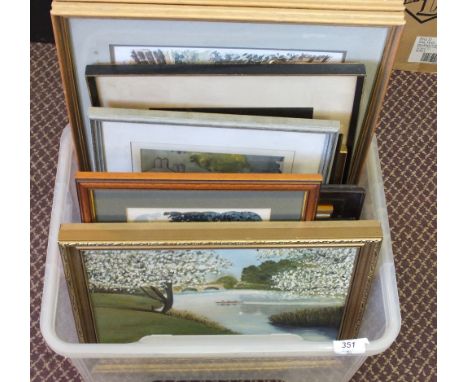 A Louis Wain print and various pictures