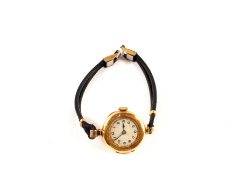 A lady's 18ct Gold wristwatch with rope and RG strap