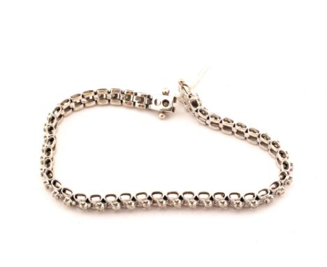 A 9ct White Gold and Diamond bracelet