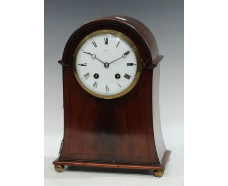 An Edwardian mahogany mantel clock, by Mappin 