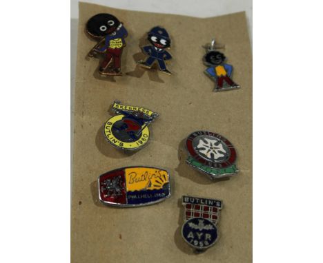 Advertising Badges - enamel Butlins and Robertson's 