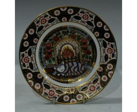 Ceramics - a Royal Crown Derby Christmas plate, 1999, limited edition 891/1750. first quality. 