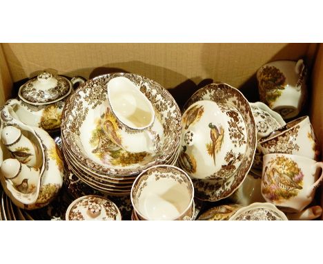 Part dinner and tea service, Royal Worcester Group  'Palissey' ( 1 box)
