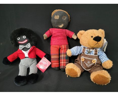 THREE TEDDIES consisting of vintage Golly, Lester Golly and Schafer teddy (3) Notice from the the-saleroom.com: These items a