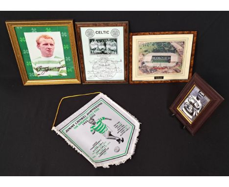 COLLECTION OF CELTC FC MEMROBILLAcomprising photograph of Celtic Park; Lisbon lions European cup winners photo with facsimile