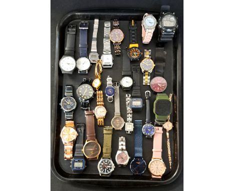 SELECTION OF LADIES AND GENTLEMEN'S WRISTWATCHESincluding Swatch, Paulin, Casio, Fossil, Tommy Hilfiger, Curren, Jones, Citiz