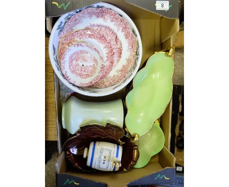 A collection of pottery to include Carltonware Rouge royale two handled planters, dishes, Large PortMeirion bowl etc
