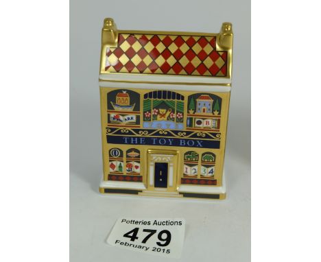 Royal Crown Derby paperweight Mini Toy Box with ceramic stopper, boxed  