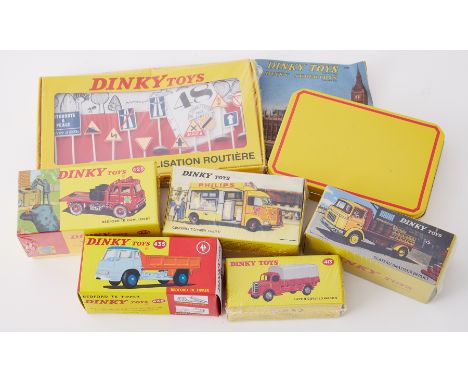 Dinky Toys, seven various replica models, including Bedford TK lorry and French road signals, boxed (7).