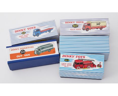 Dinky Toys, five replica models, boxed.