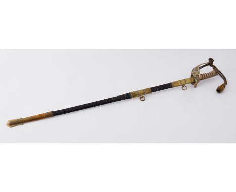 A Geo VI, Naval officers dress sword and scabbard by Wilkinson of London, with cypher of George VI.