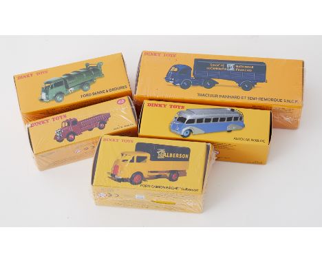 Dinky Toys, five replica models to include 29E, 25V, boxed (5).