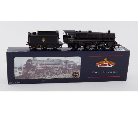 Bachmann, OO Gauge (1:76 Scale), 73030 standard class black emblem with tender, boxed.