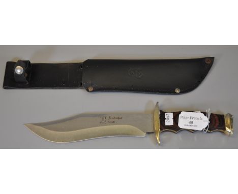 Andujar Spanish bowie knife, with scabbard.(B.P. 21% + VAT) 