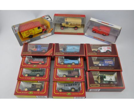A collection of late 20th century die-cast model vehicles, mostly light commercial vans. (14) 
