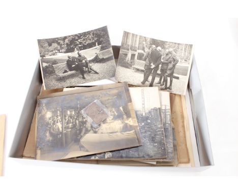 Two WWI period photographs depicting Field Marshall Sir Douglas Haigh, The Rt. Hon. A. G. Balfour, and Gen. Sir H. H. Wilson,