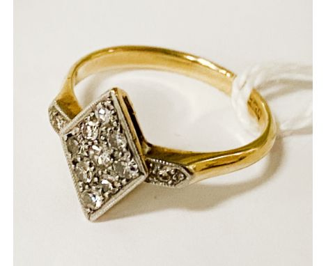 DIAMOND CLUSTER RING WITH ORIGINAL BRAVINGTONS OF KINGS CROSS RECIEPT 1931