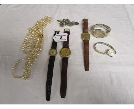 Collection of watches etc to include 2 gold Rotary examples