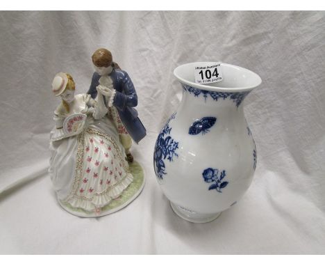 Royal Worcester vase and figurine