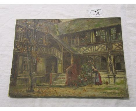 Oil painting on board - Signed F M Bennett Raven