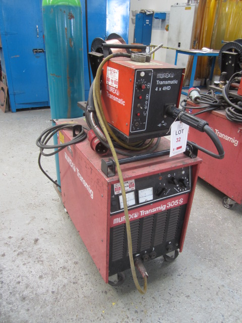 Murex Transmig 305 S welder with Murex Transmatic 4 x 4HD wire feed ...