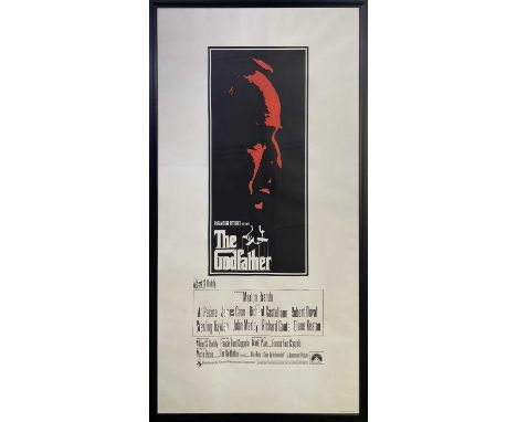 A framed original UK three-sheet film poster advertising The Godfather (1972). In VF condition, with minor fold lines. Printe