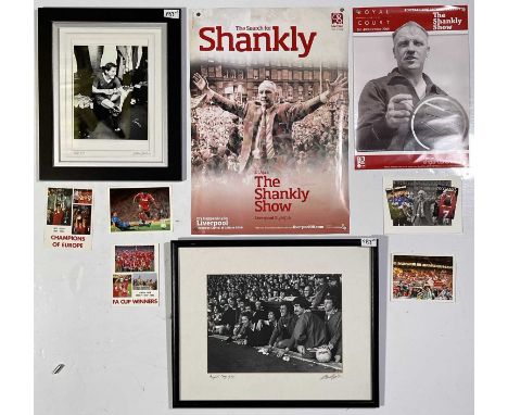 A pair of framed, glazed and mounted Liverpool FC-related prints signed by photographer Steve Hale. One print shows Kenny Dal
