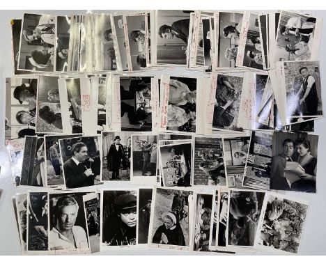 Approx 270 variously sized black and white press photographs depicting TV shows such as For The Love of Ada, Hancock, The Fox