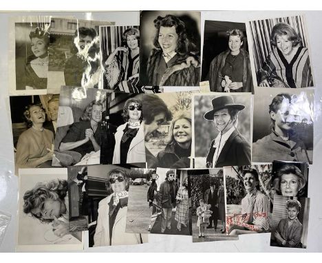 Approx 22 variously sized black and white press photographs depicting Rita Hayworth, many vintage prints with press stamps/in