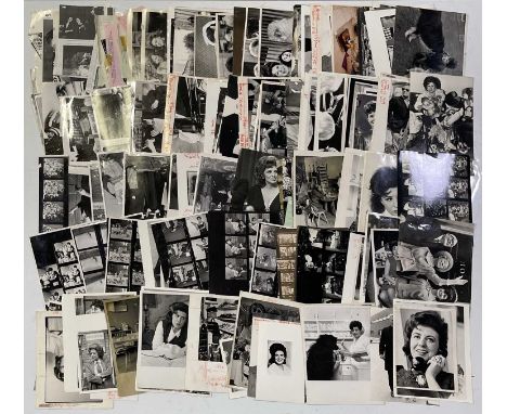 Approx 189 variously sized black and white press photographs depicting Patricia Phoenix, many vintage prints with press stamp