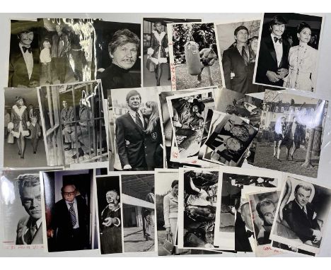 Approx 45variously sized black and white press photographs depicting James Cagney (17), Charles Bronson (28) , many vintage p