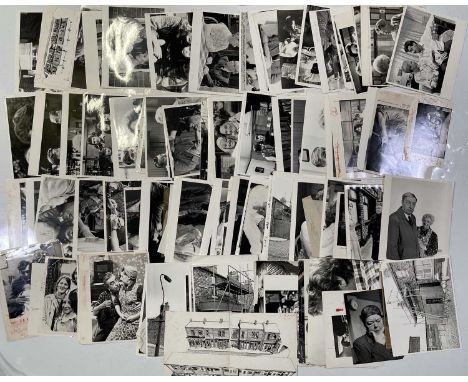 Approx 123 variously sized black and white press photographs depicting Coronation St, many vintage prints with press stamps/i